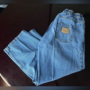 Haband Casual Joe Jeans Mens Size 42S (36x26) Blue Denim Elastic Waist Pants